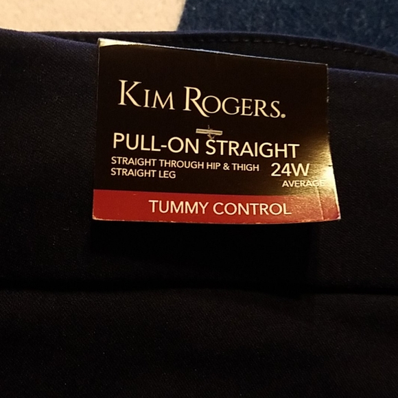 Kim Rogers Plus Size Millennium Navy Ankle Pants - Picture 3 of 10